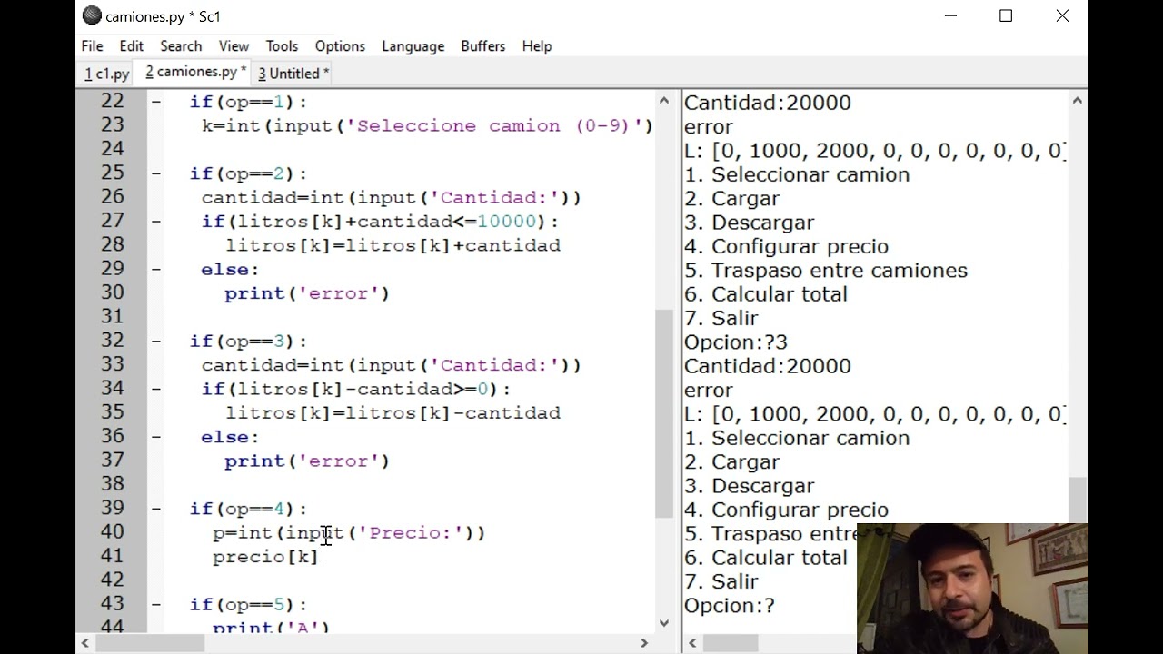 Python - problema de la carga de camiones (ejercicio de listas)