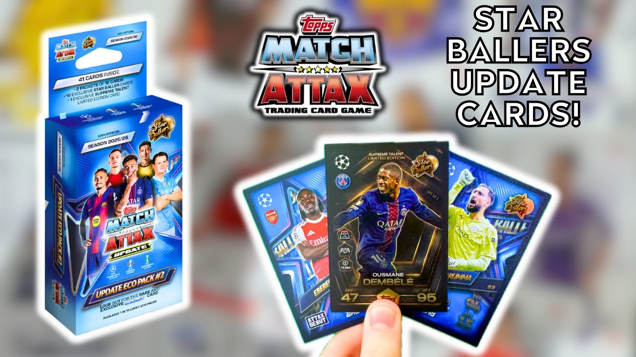 РАСПАКОВКА ЭКО-ПАКЕТА STAR BALLERS UPDATE! | TOPPS MATCH ATTAX 2025/2026 | ОХОТА НА ЭНЕРДЖИ-КАРТУ...