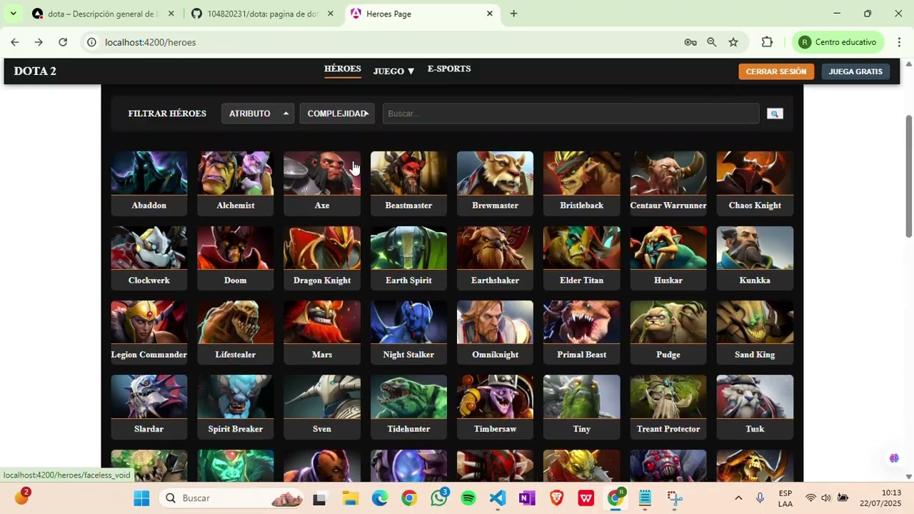 Dota-Main: Desarrollando una Plataforma Interactiva para Fans de Dota 2 con Angular y Firebase