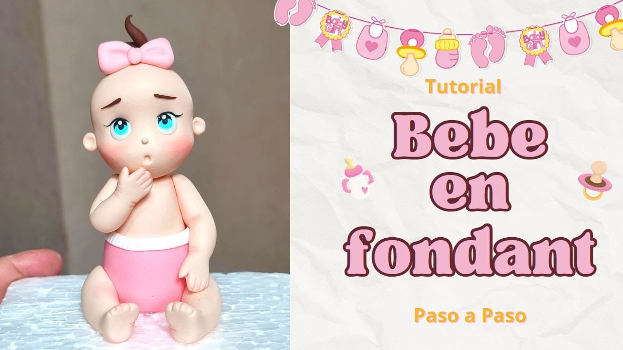 Cómo Hacer un Bebé en Fondant //How to Make a Baby Cake Topper// Baby Shower Cake