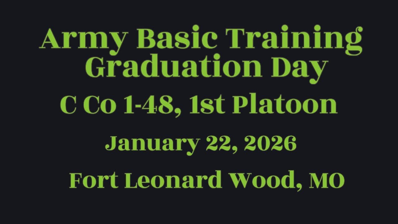 Charlie Co 1-48 Basic Training Graduation