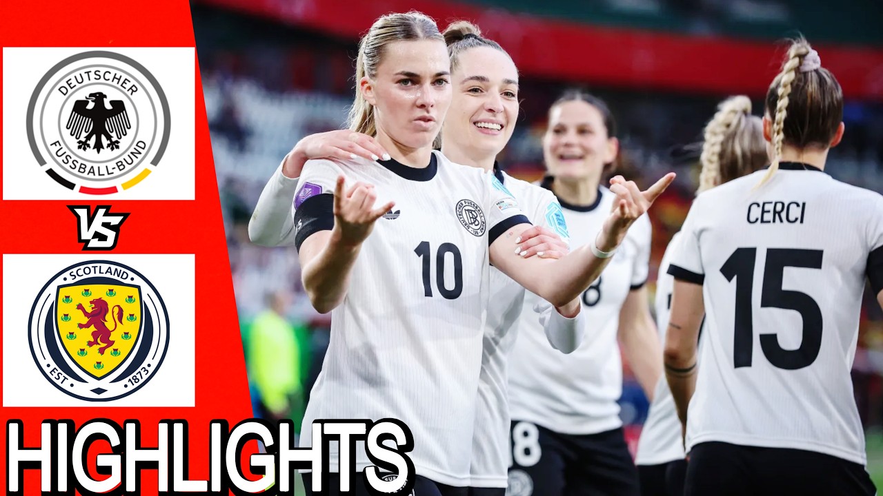 Germany vs Scotland | Extended Highlights | Women's Nations League | 8 April, 2025