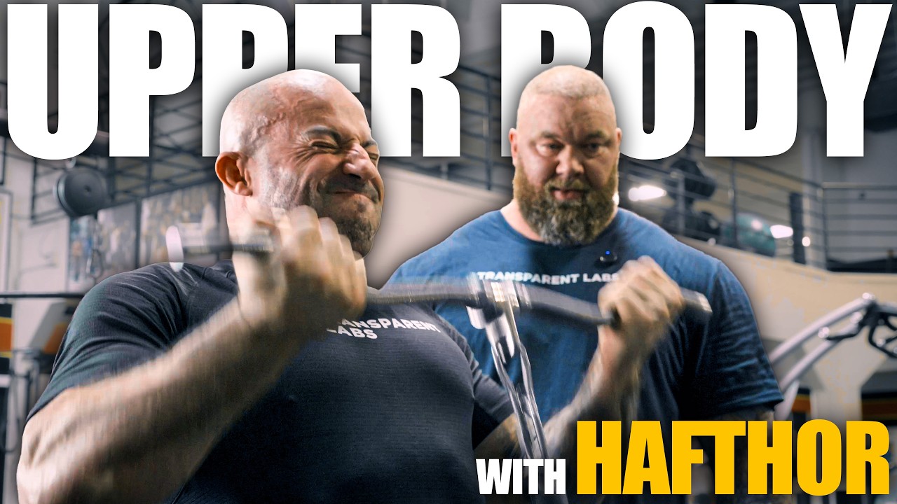 Тренировка верхней части тела с Хафтором Бьёрнссоном в Gold's Gym в Венисе
