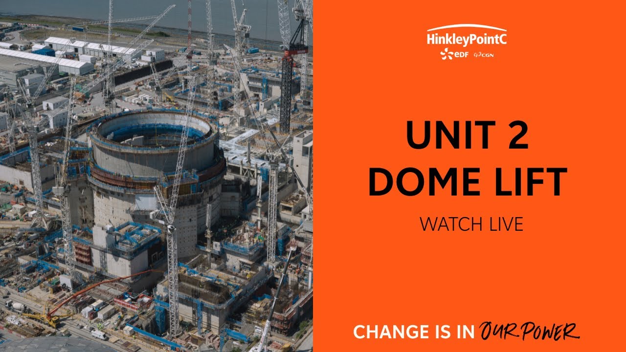 Big Carl lifts the dome onto second reactor | Hinkley Point C