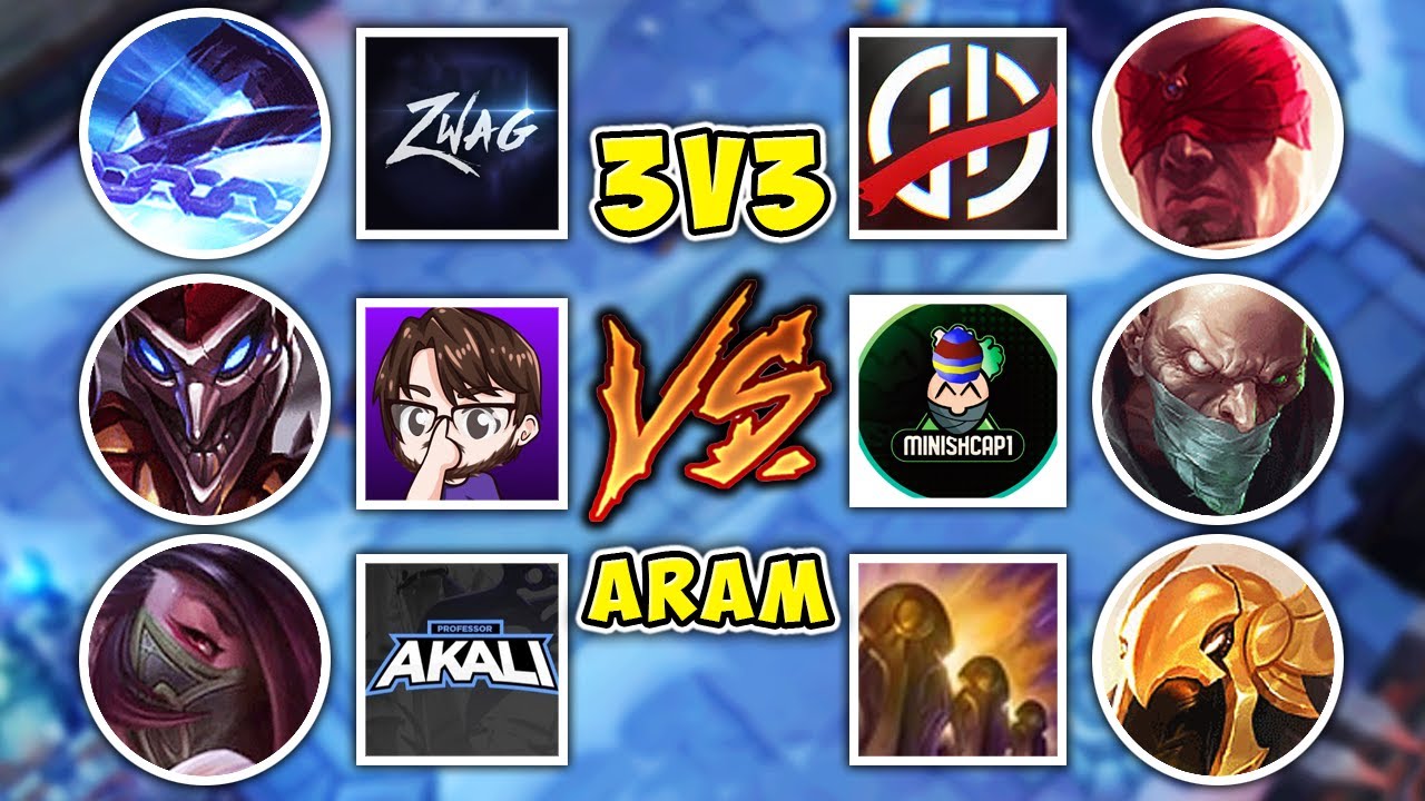 WE PLAYED A 3V3 YOUTUBER ARAM BATTLE! (Ft. Pink Ward, Professor Akali) - League of Legends