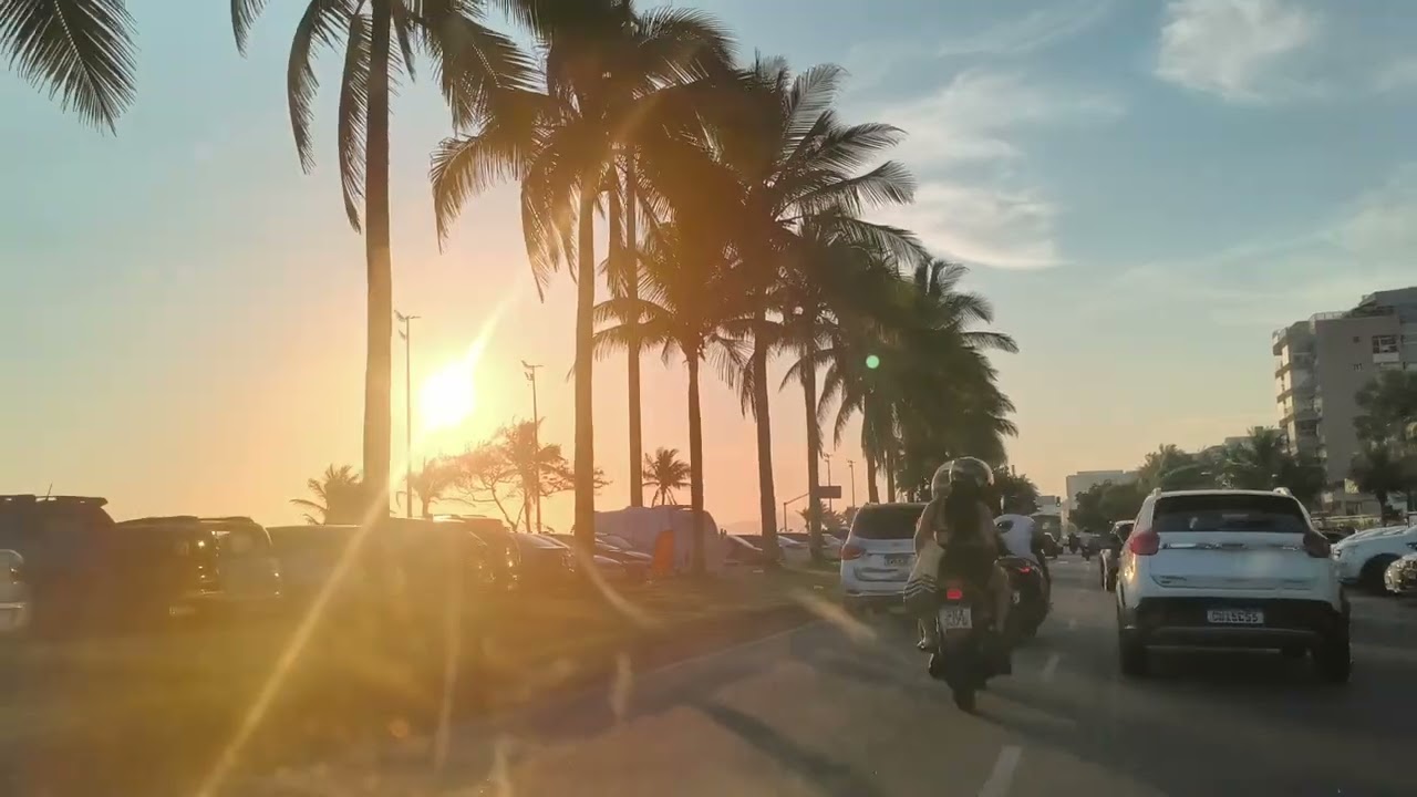 Driving Barra da Tijuca ABM até praia posto 3 #praia #rua #barra #driving #natureza #riodejaneiro 