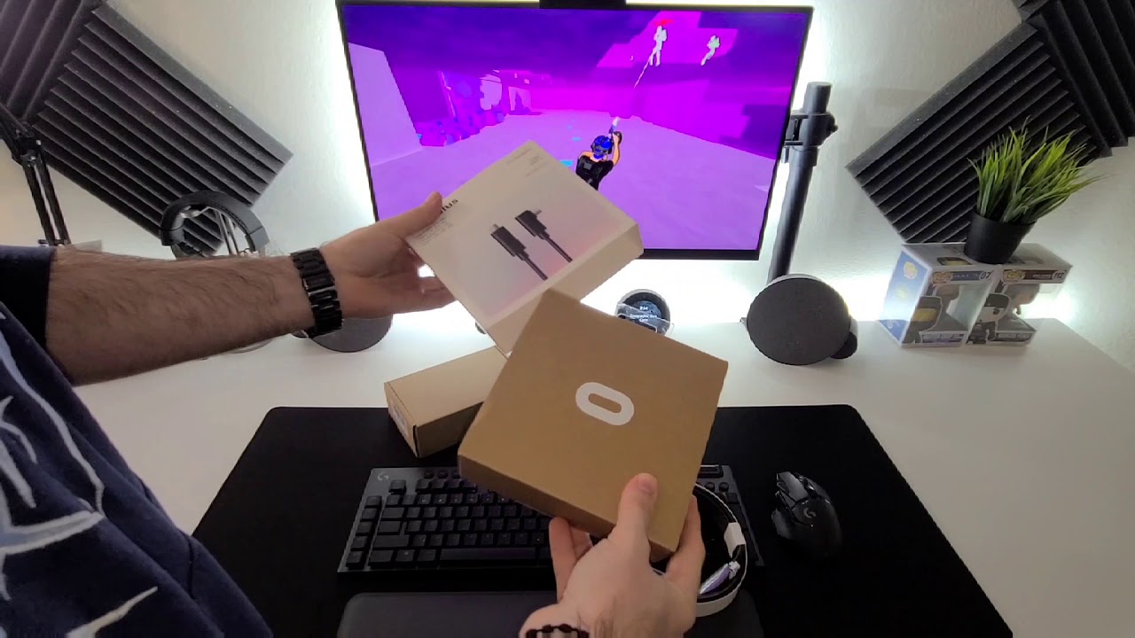 Oculus Link cable and Kiwi design cable pulley system Unboxing