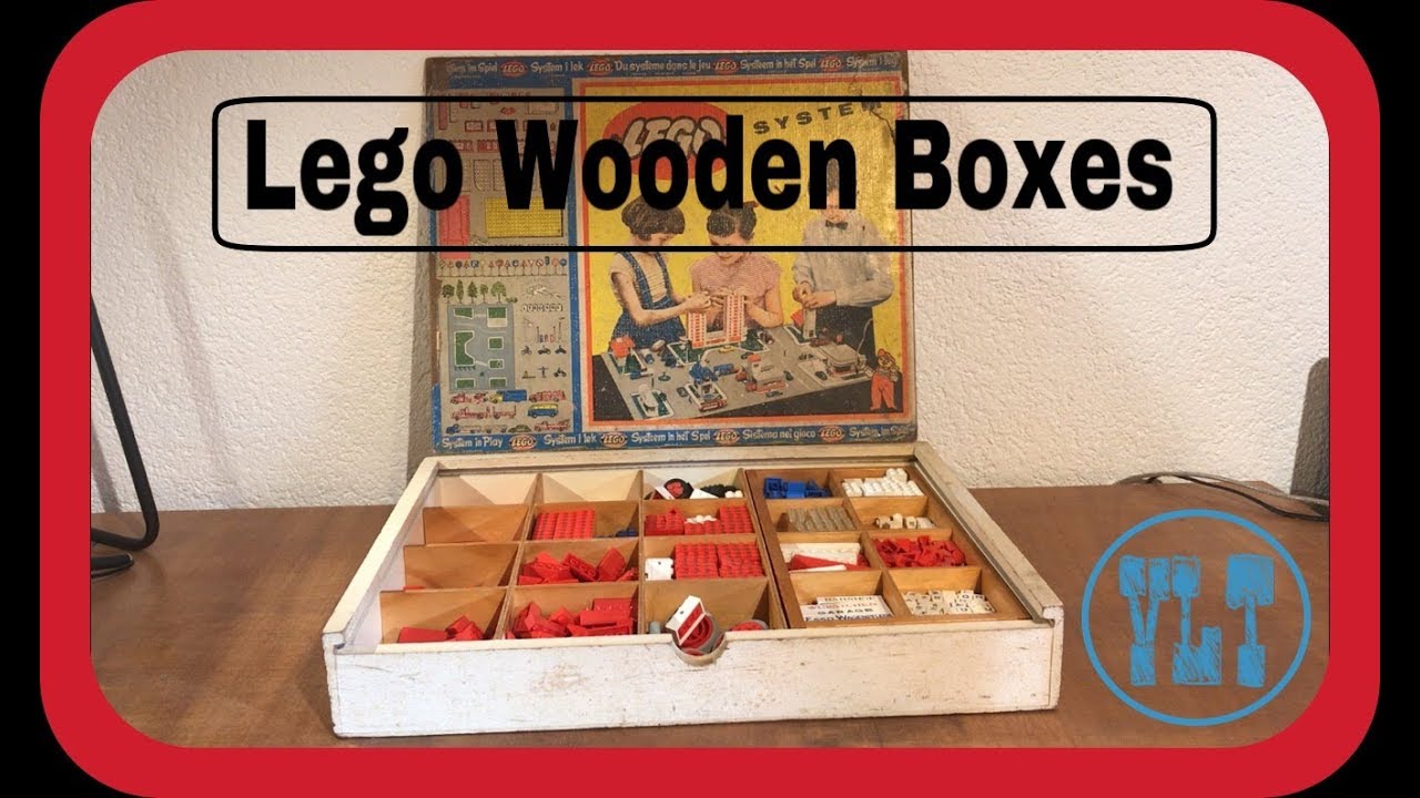 Vintage Lego wooden Boxes from all ages