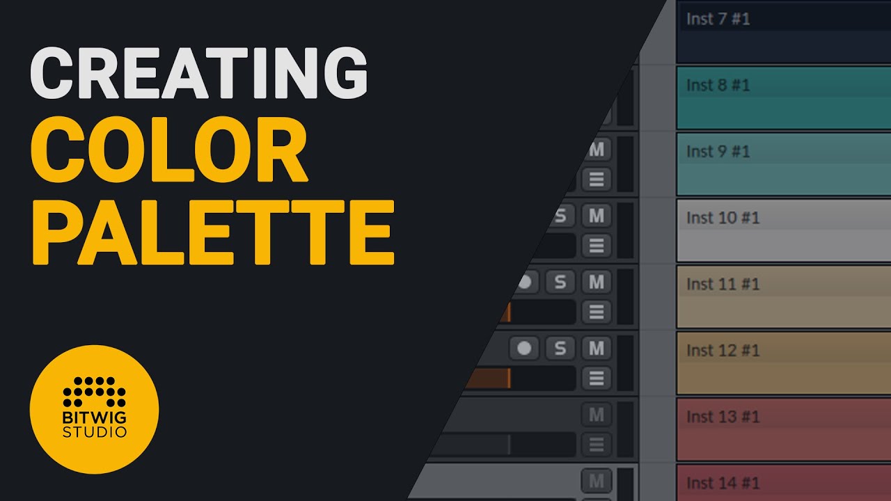 How to create your own Color Palette on Bitwig