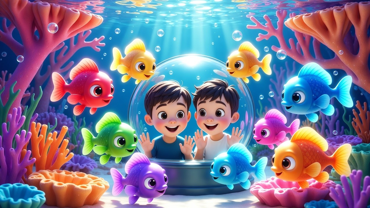 Siete Pececitos de Colores 🐠 | Nada Nada Nada | Canción Infantil para Aprender a Contar