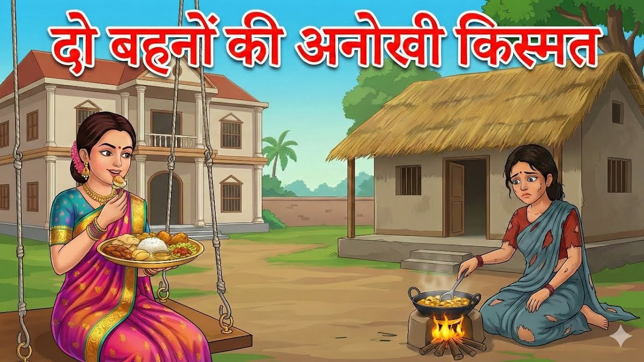 दो बहनों की अनोखी किस्मत | Hindi Story | Cartoon Story | Hindi Kahaniyan | Hindi Moral Stories