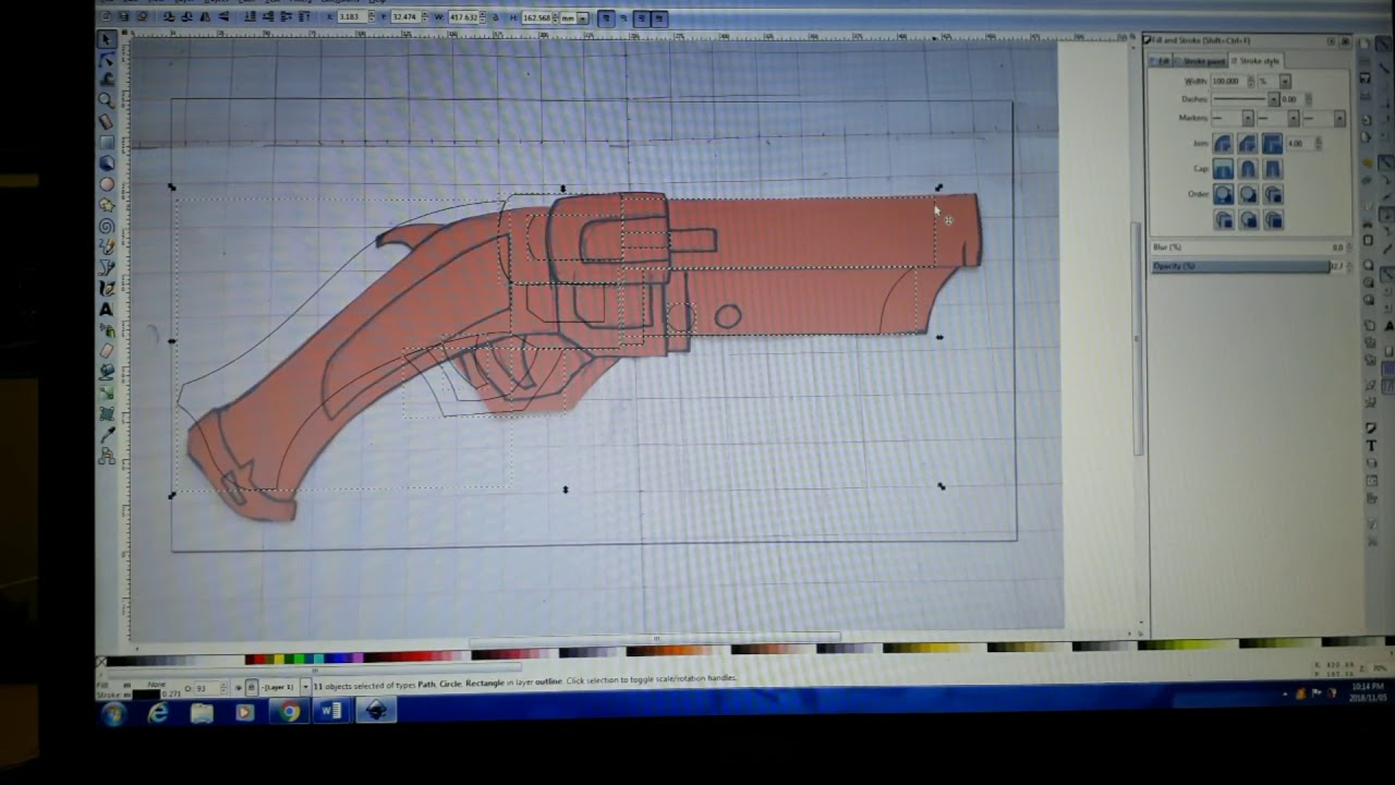 Ashe's Shotgun Inkscape