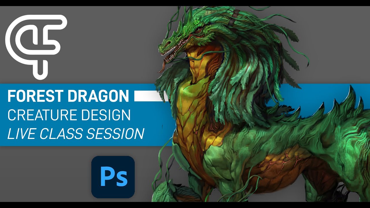 Forest Dragon Creature Concept Design