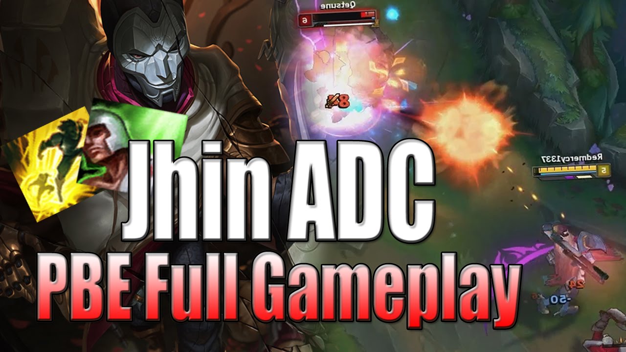 Jhin ADC Gameplay - PBE - League of Legends