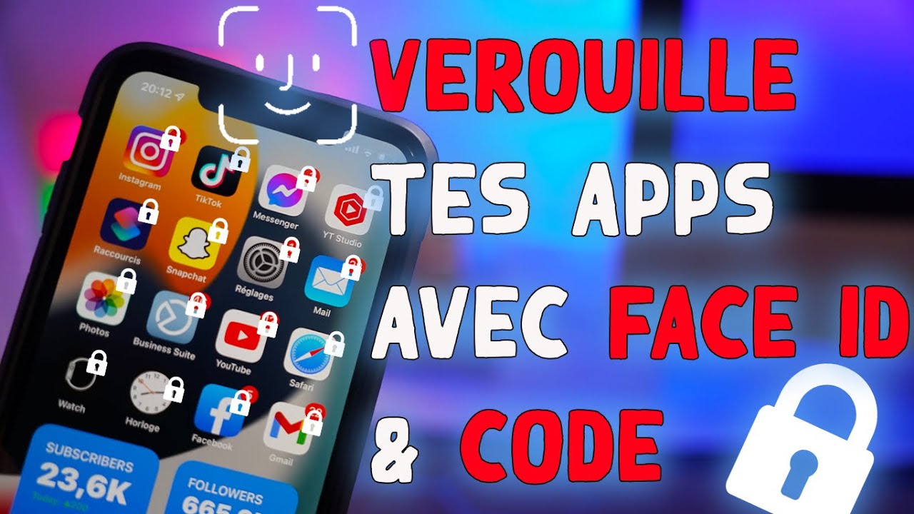 IOS 15.4 : NOUVEAU BLOQUE TES APPLICATIONS AVEC FACE ID ET CODE (methode tres facile)