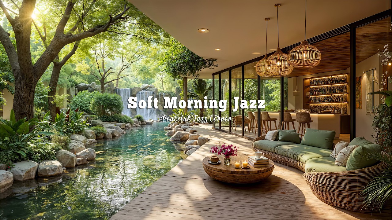Soft Morning Jazz Music In Forest Retreat Ambience | Spring Jazz & Nature Therapy For Focus, Work
