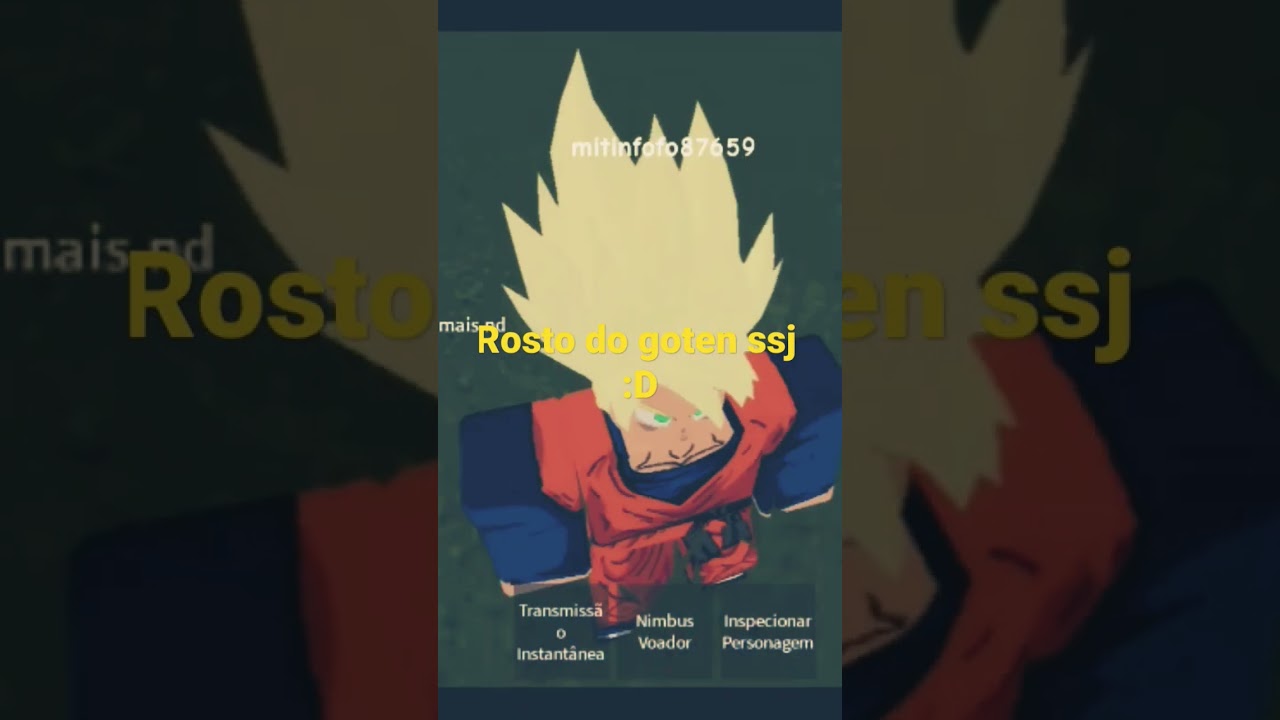 ROSTO DO GOTEN SSJ /o id vai tar nos comentarios
