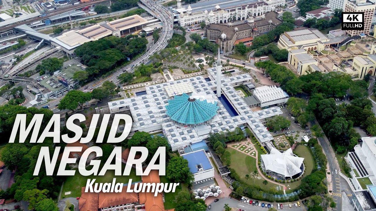 Masjid Negara Kuala Lumpur | National Mosque Kuala Lumpur | Baikpulih Bumbung 2022 (4k Video)