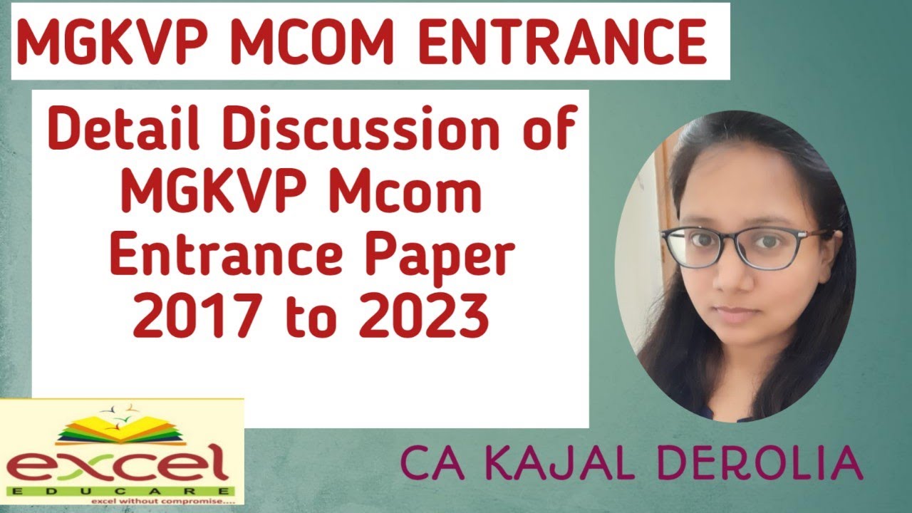 MGKVP M.com Entrance 2024 | Answer Key of M.com Entrance Question Paper 2017 to 2023 | mgkvp |