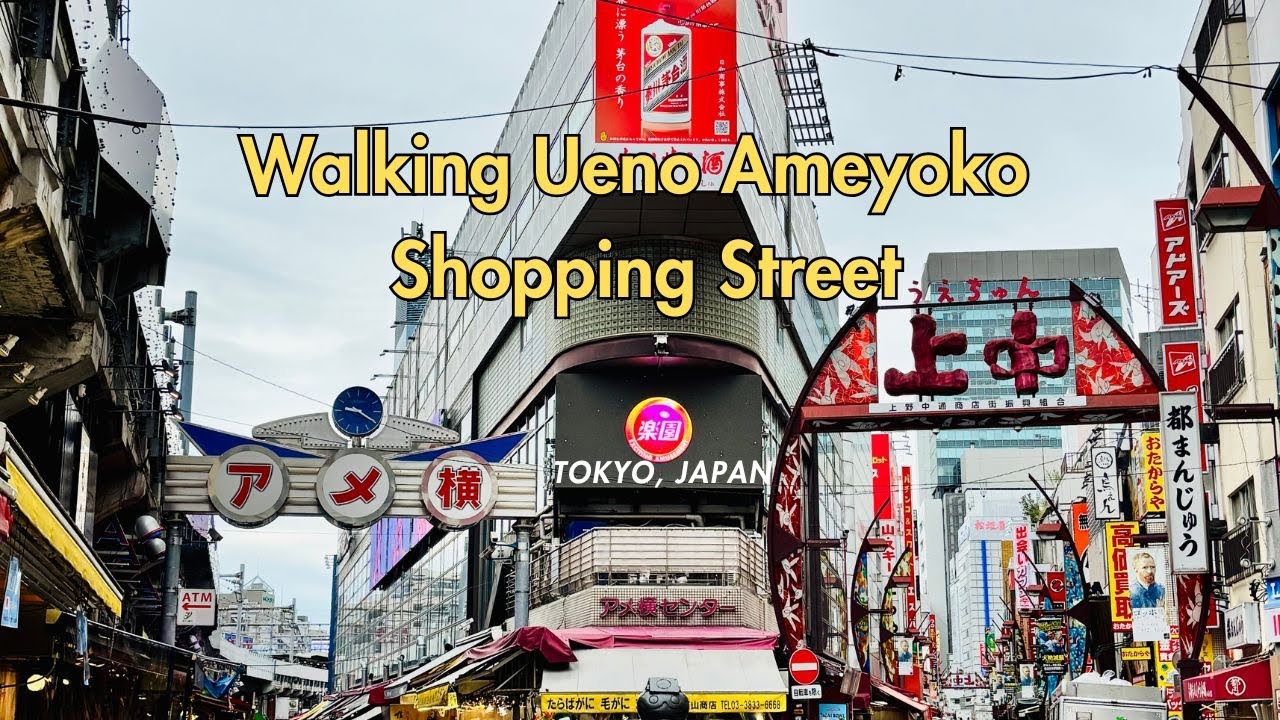 🇯🇵 Walking Tour: Ameyoko Street, Tokyo | 4K Japan Street Food & Market Vibes