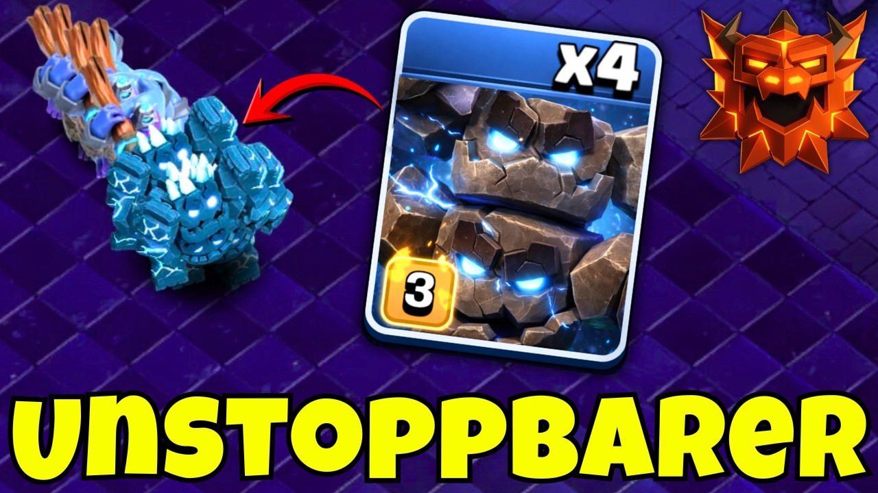 Rathaus18 Angriff Taktik – Meteorgolem Werfer Super Combo! (Clash of Clans)