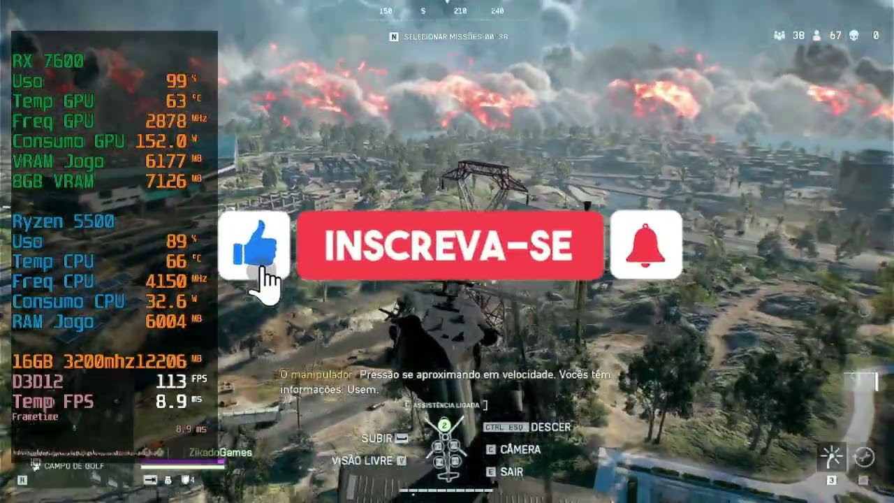 BF 6 RX 7600 + RYZEN 5500 - MODO REDSEC