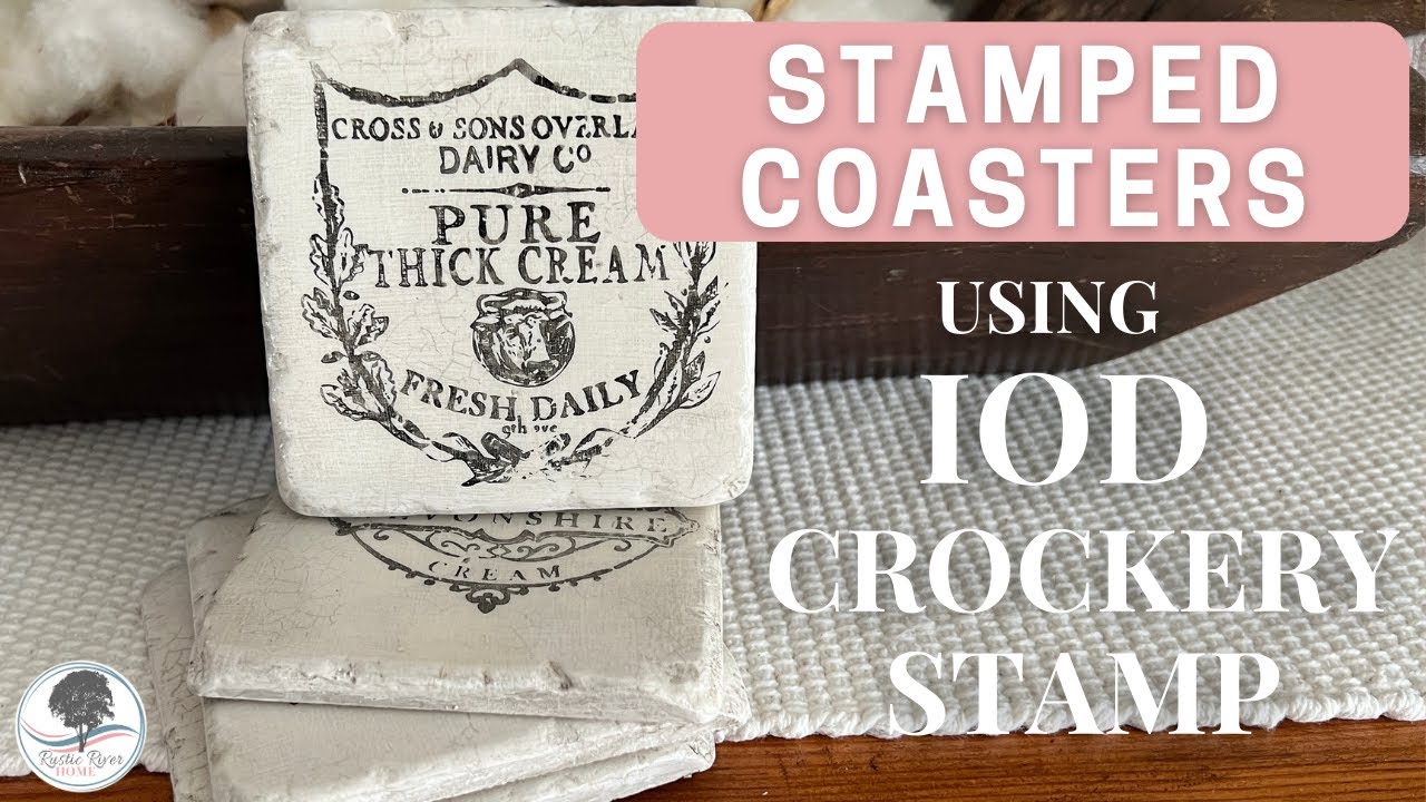 Mastering IOD stamps on DIY Coasters