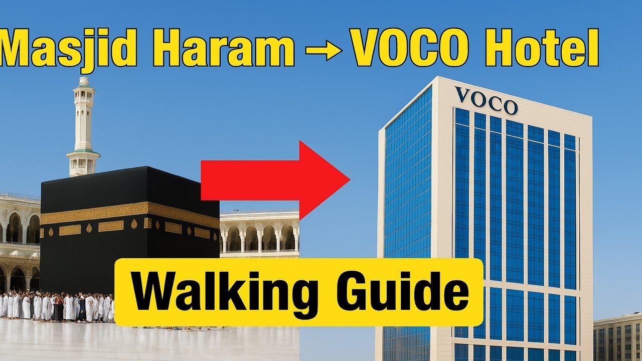 Full walk from masjid haram makkah to Voco hotel