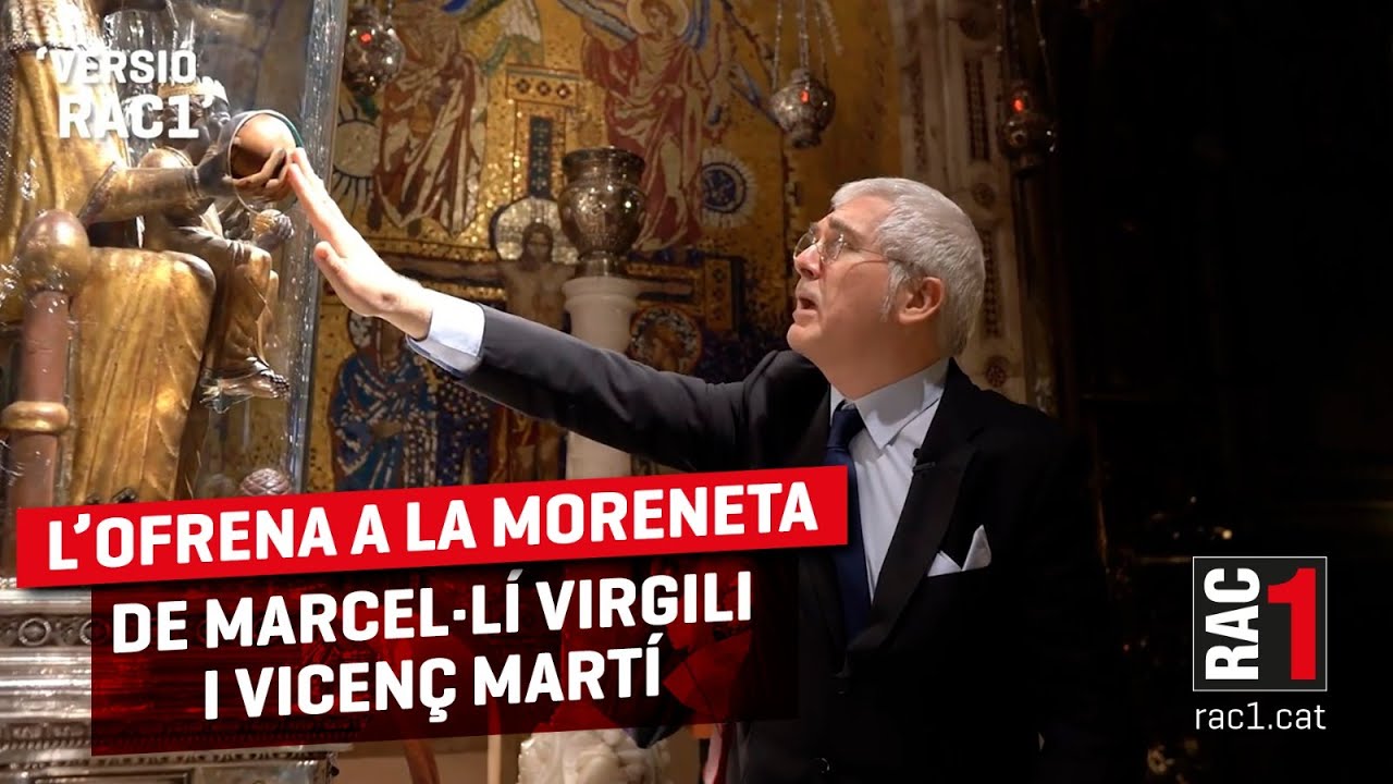 MARCEL·LÍ VIRGILI i VICENÇ MARTÍ li fan una ofrena a LA MORENETA | #VersióMoreneta