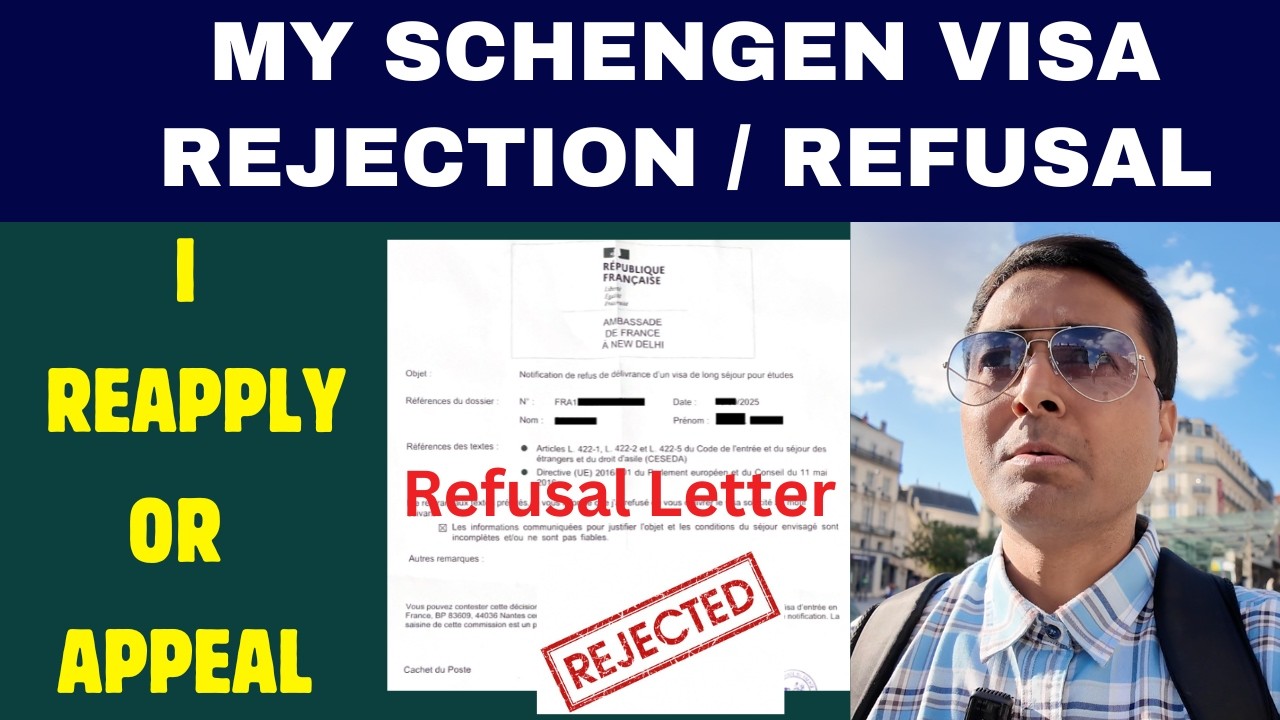 My Schengen Visa Rejected 😱 How To Appeal or Reapply? Tourist, Visitor & Business Visa Guide 2026