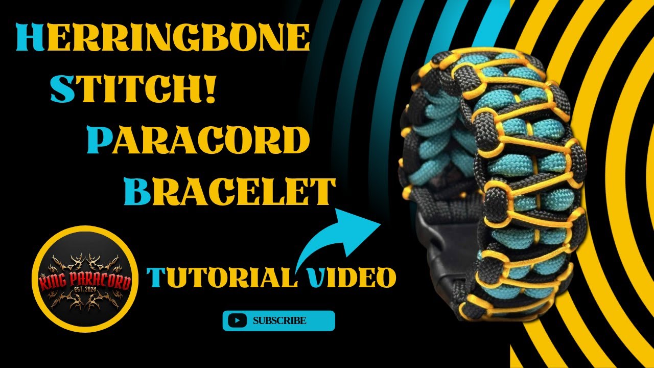 How to Make a Herringbone Stitched Paracord Bracelet Full Tutorial #paracordbracelet #tutorial #diy
