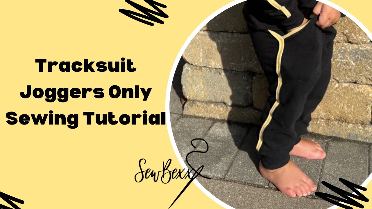 Easy DIY Kids Sweat Pants Lowland Kids Tracksuit (Jogger Only) sew Along Tutorial With Easy Binding