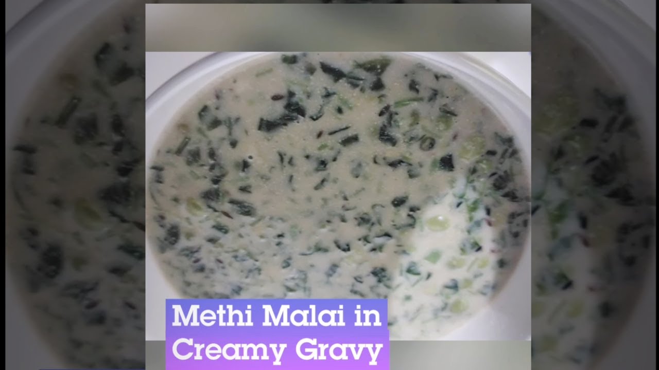 Methi Matar in Creamy Gravy  Natural & Healthy from the Kitchen of N. Radha Dasi