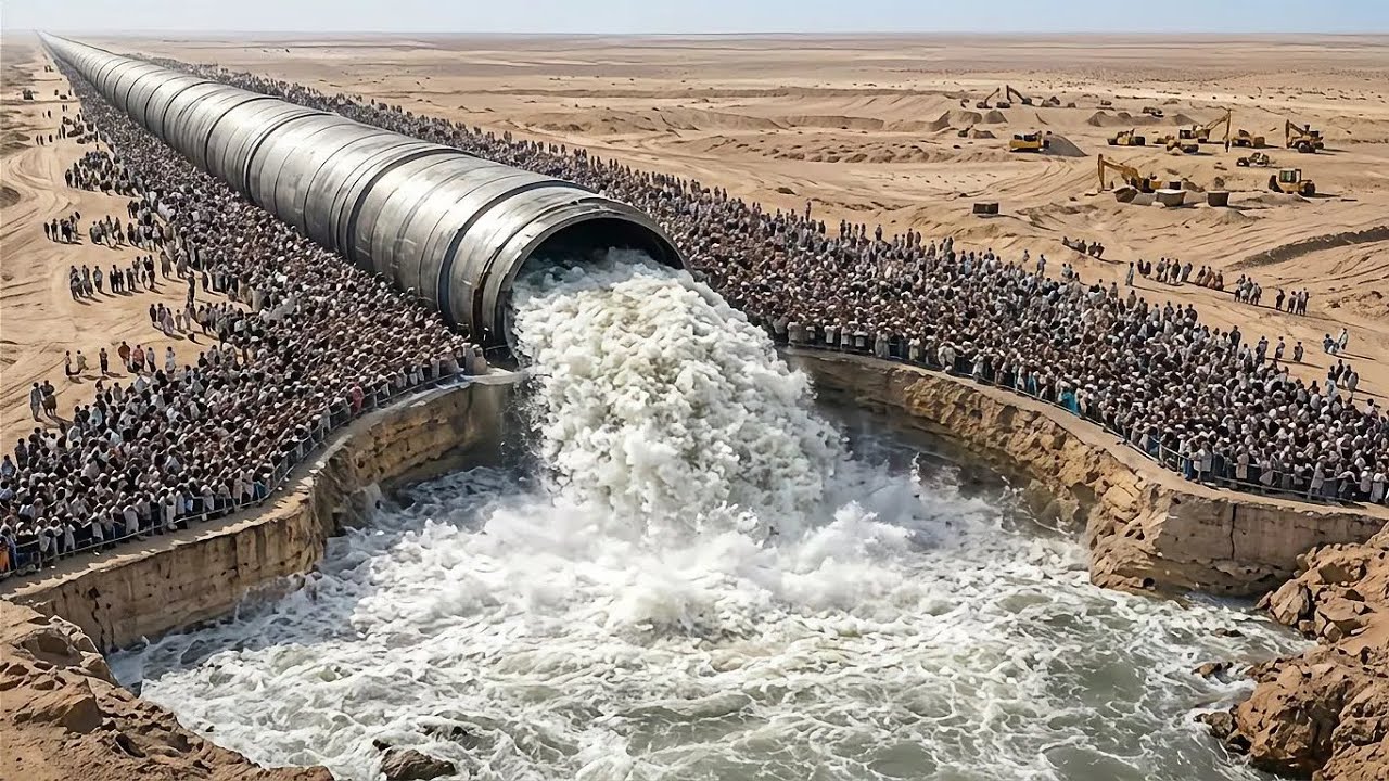 How Saudi Arabia Pumped Billions of Liters of Seawater Through Mega Pipelines Into the Desert