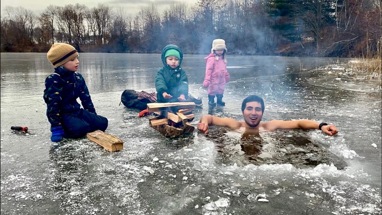 Frozen Lake Ice Bath