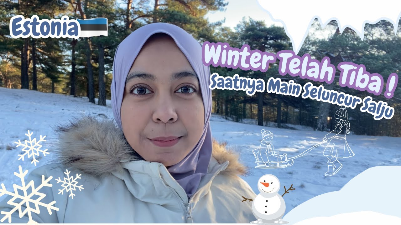 WINTER DI ESTONIA 🇪🇪 , WAKTUNYA MAIN SALJU DAN PAPAN SELUNCUR DI BUKIT NÕMME ⛷️