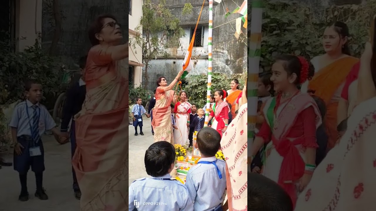 # Flag hoisting in baban's school at 23january# joi hind# Ma tujhe salam#