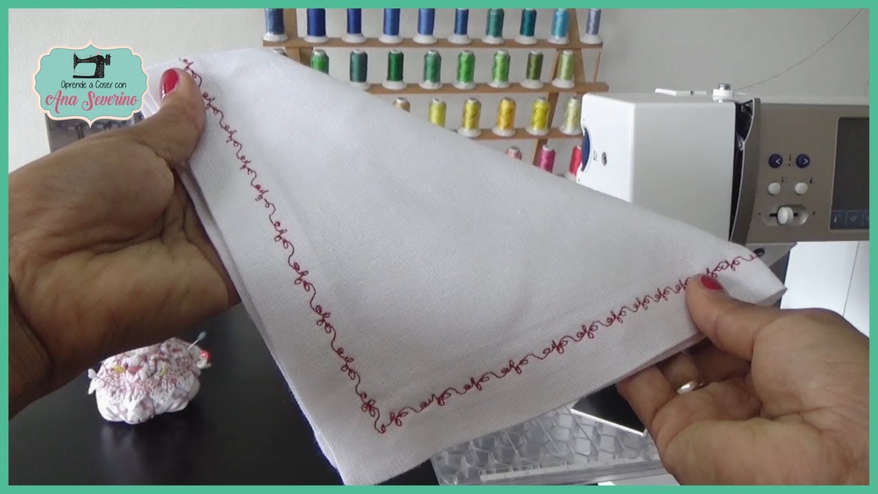 HACER SERVILLETA DE TELA ELEGANTE CON PUNTADA DECORATIVA