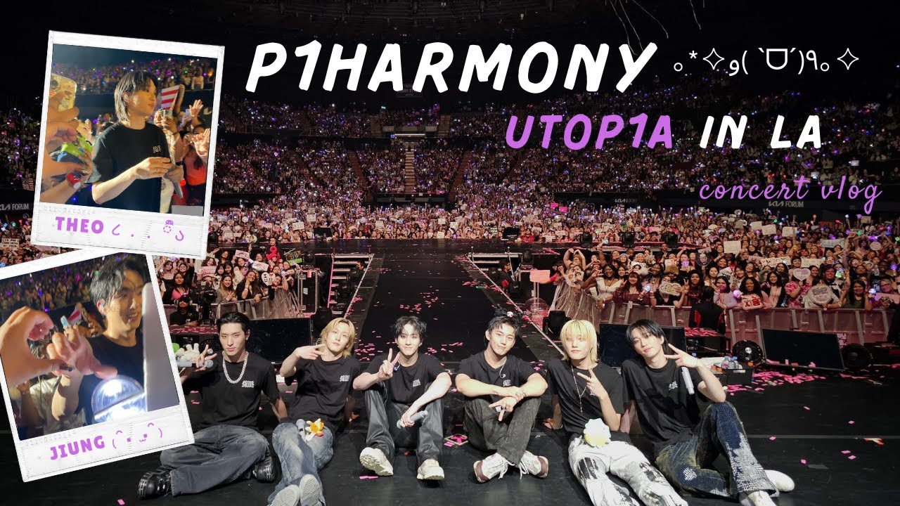 concert vlog | P1HARMONY Utopia in LA ⋆｡°✩ (ktown plaza, potobox, JIUNG interaction)