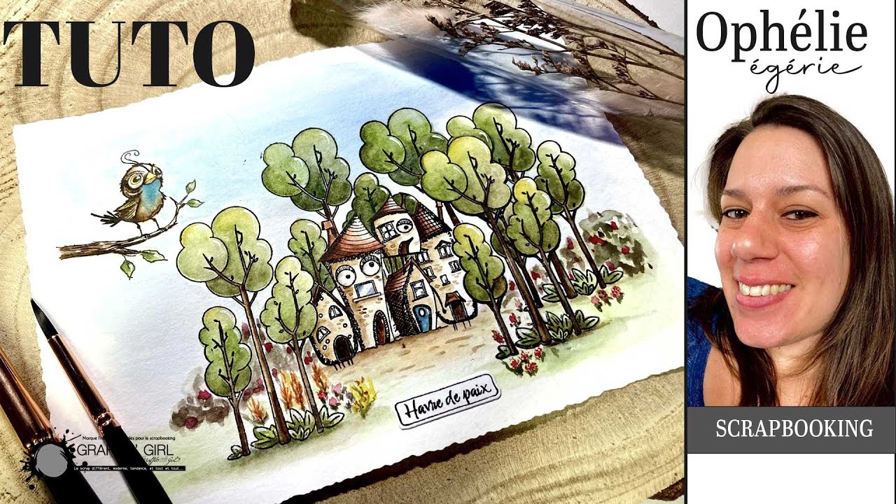 Créer une Page de Scrapbooking Artistique : Maison de Campagne et Paysage Naturel avec Ophélie