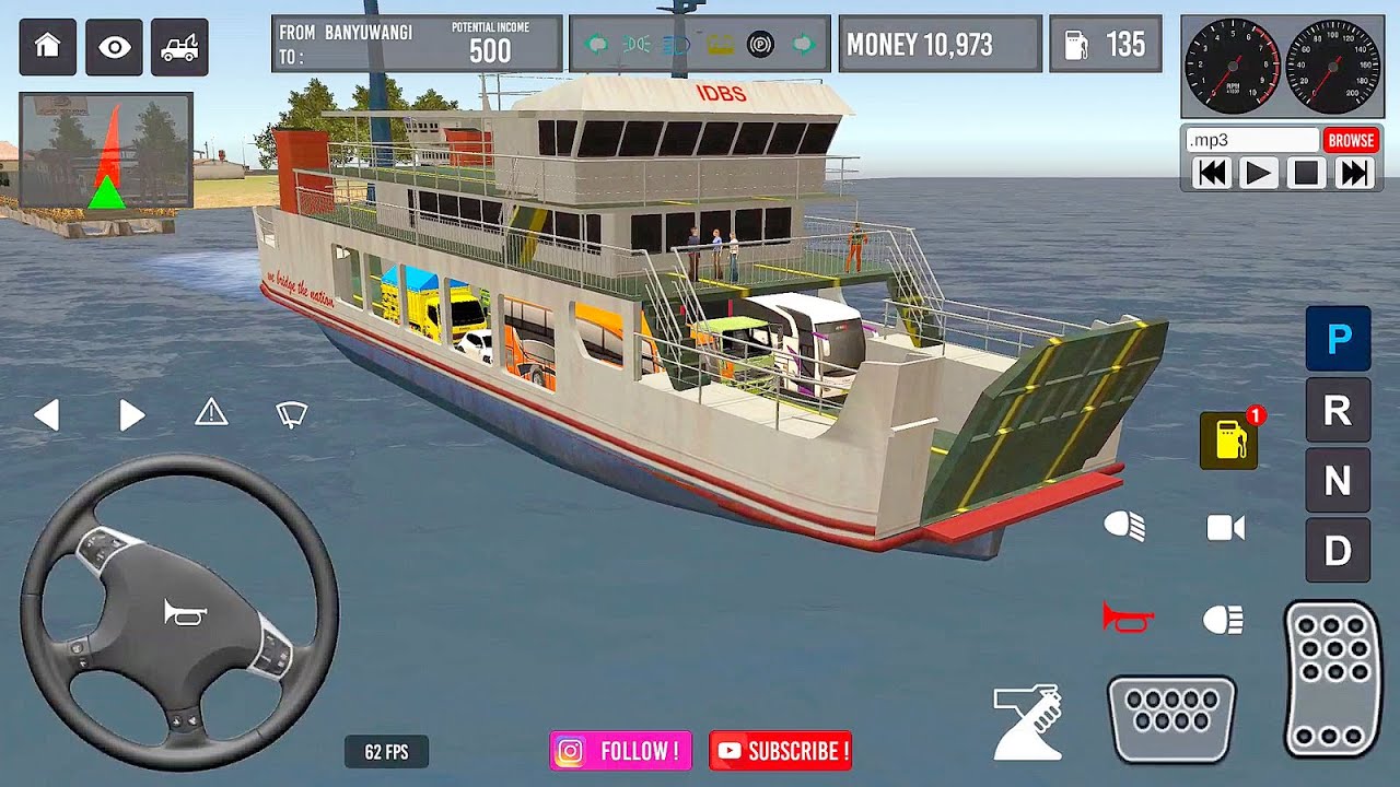 IDBS Indonesia Truck Simulator | Crossing the Sea from Ketapang to Gilimanuk