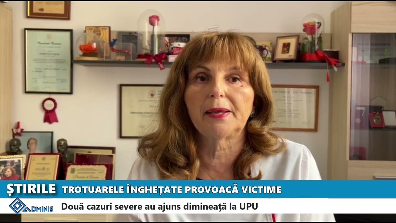 TROTUARELE ÎNGHEȚATE PROVOACĂ VICTIME