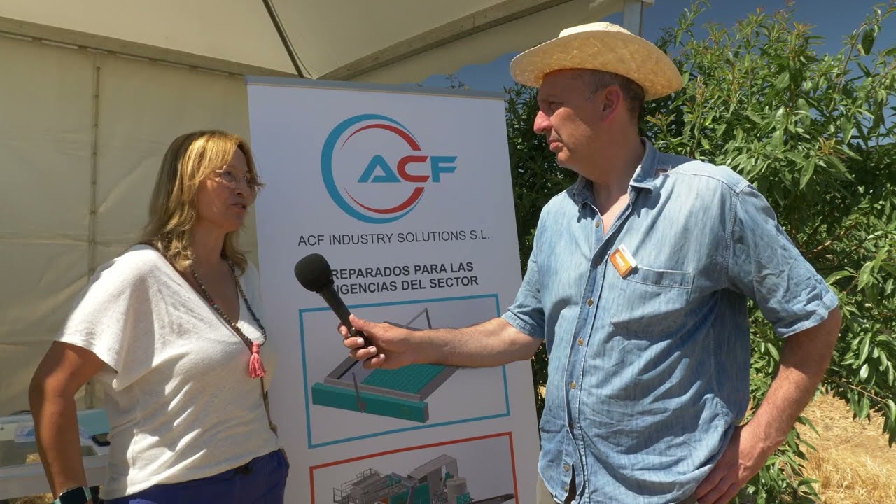 Instalaci&oacute;n m&oacute;vil, Limpiadora y Peladora para Almendra ACF I Evento Europeo DemoAlmendro2022