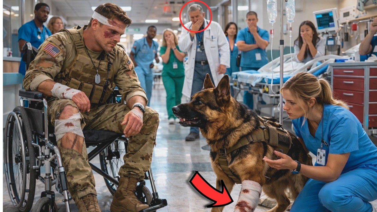 ¿Puede ayudarme? Capitán SEAL discapacitado pidió ayuda… hasta que su K9 paralizó todo el ER.