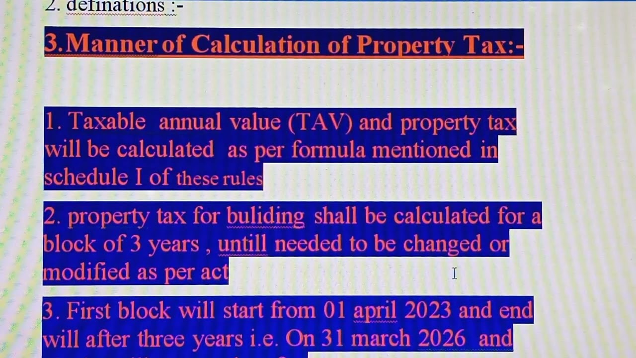 Property Tax in J&K in urban areas !  jk property Tax rules 2023