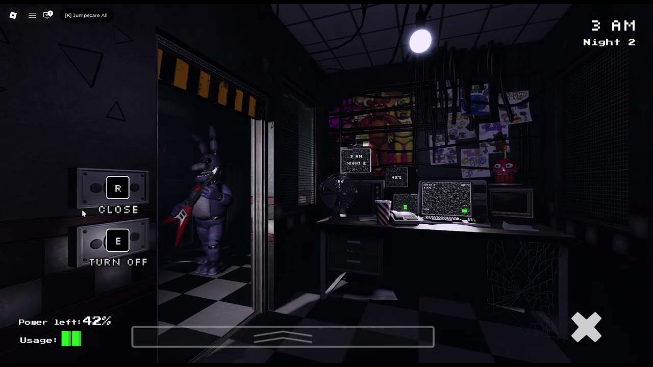 Roblox- FNAF Co-op: FNAF 1 | Night 2 [SOLO]