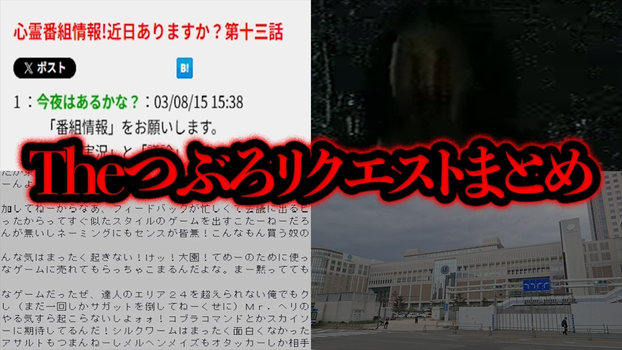 Theつぶろリクエストまとめ！「鬼が写った心霊写真」「なぜが表示されたグロ画像」「隠しテキスト」「弾痕が残る玩具」「札幌の夜のように暗かった朝」【情報提供求】