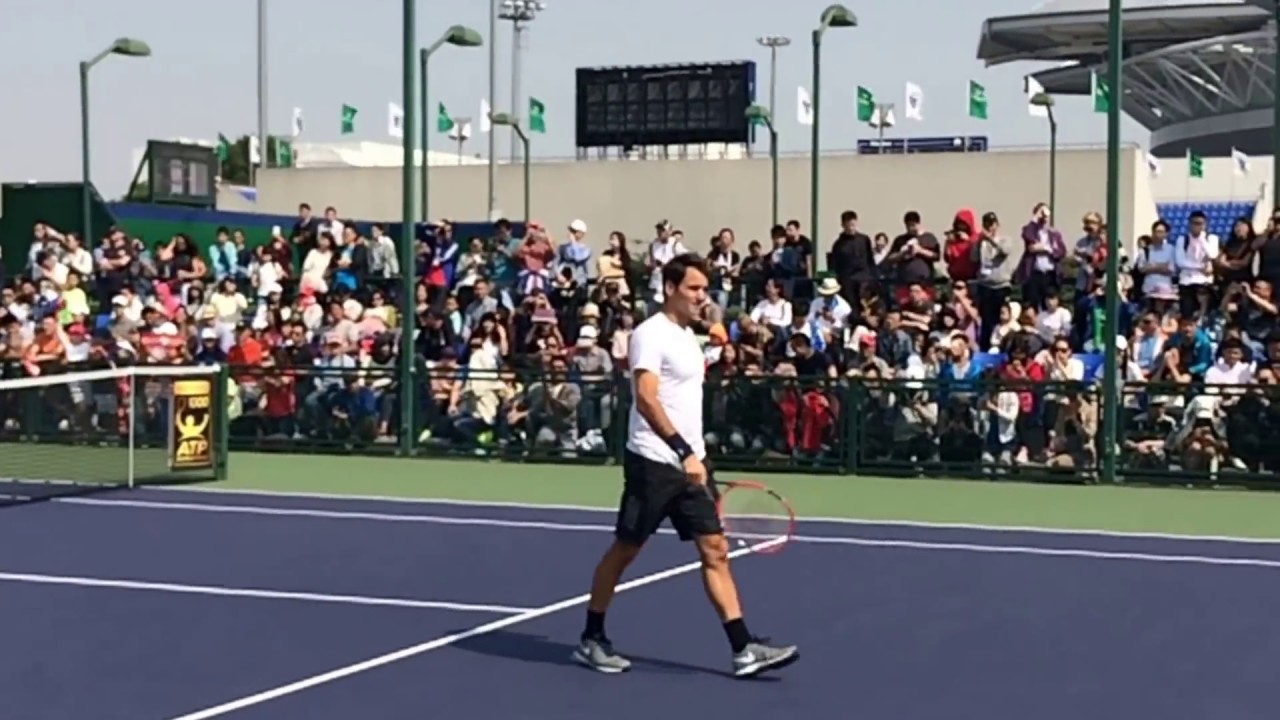 Roger Federer Practice CLOSE UP (Forehand/Backhand) 1080P HD