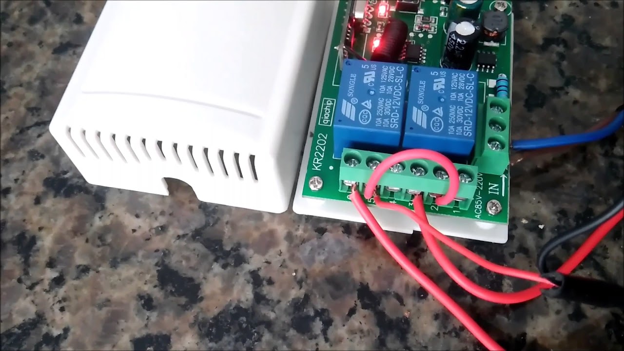 Controle Remoto Rf 433mhz + Receptor 2 Canais Ac 85v-250v