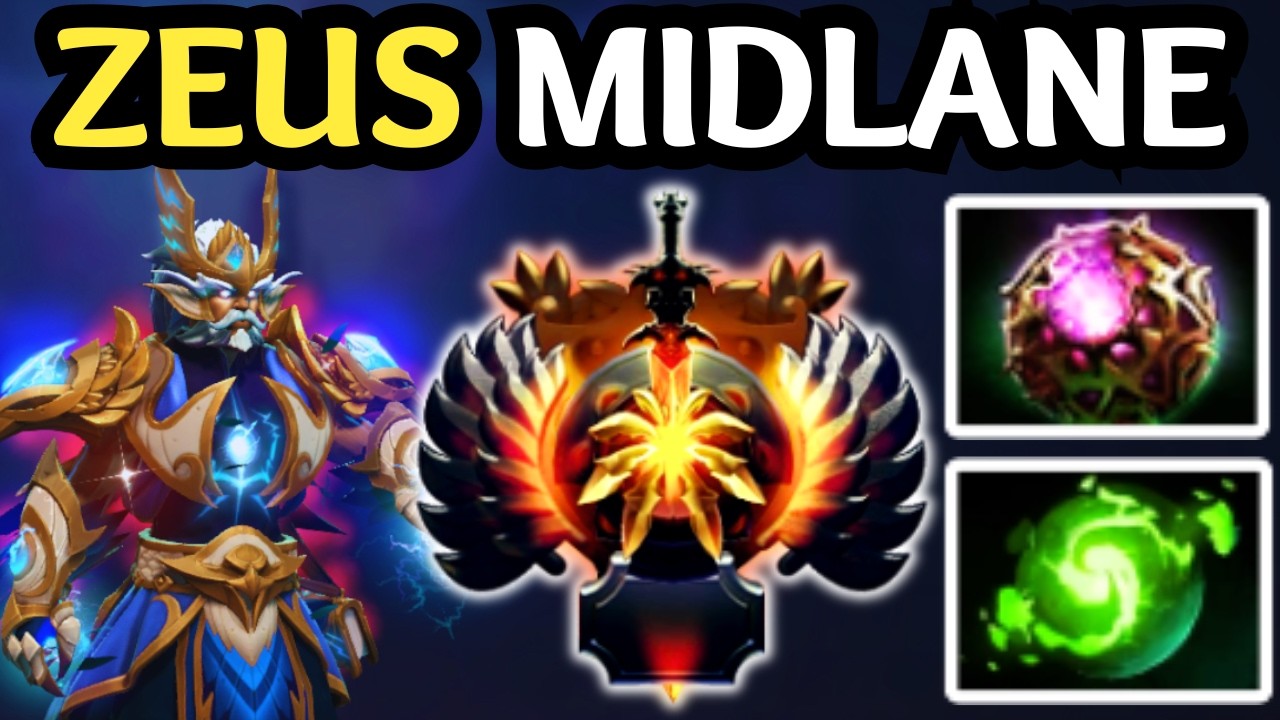 🔥 ZEUS MIDLANE = THUNDER SPAMMER  😈 IMBA MAGIC | DOTA 2 🔥